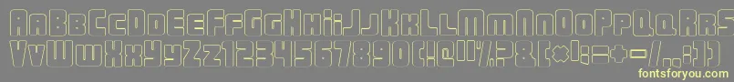 UrbanConstructedOutline Font – Yellow Fonts on Gray Background
