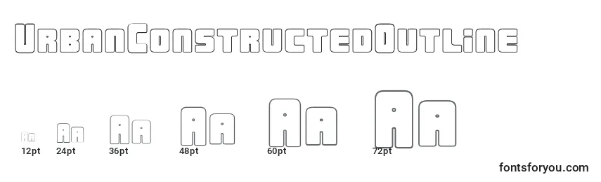 UrbanConstructedOutline Font Sizes