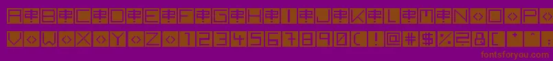 BackToHeavyCoatFatGround Font – Brown Fonts on Purple Background