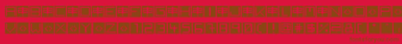 BackToHeavyCoatFatGround Font – Brown Fonts on Red Background
