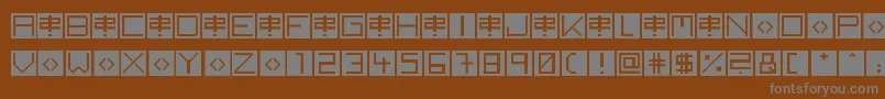 Шрифт BackToHeavyCoatFatGround – серые шрифты на коричневом фоне