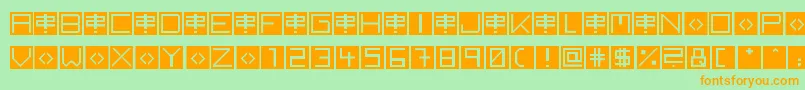 BackToHeavyCoatFatGround Font – Orange Fonts on Green Background