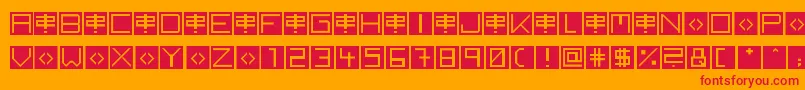 BackToHeavyCoatFatGround Font – Red Fonts on Orange Background