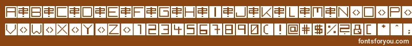 BackToHeavyCoatFatGround Font – White Fonts on Brown Background