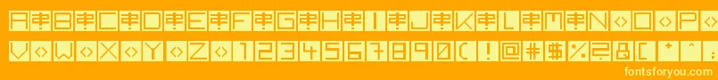 More about BackToHeavyCoatFatGround Font BackToHeavyCoatFatGround Font – Yellow Fonts on Orange Background
