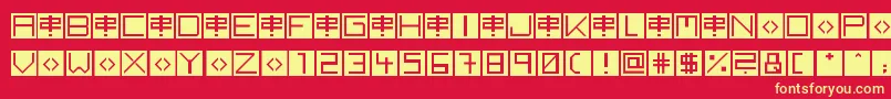 BackToHeavyCoatFatGround Font – Yellow Fonts on Red Background