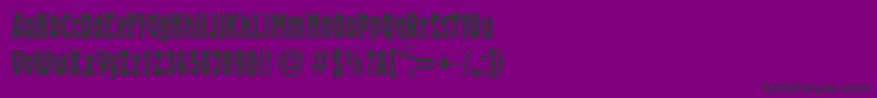 フォントHermanRegular – 紫の背景に黒い文字