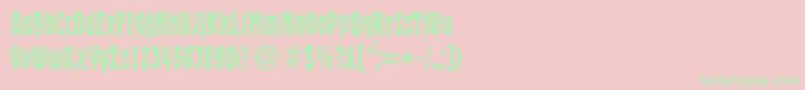 HermanRegular Font – Green Fonts on Pink Background