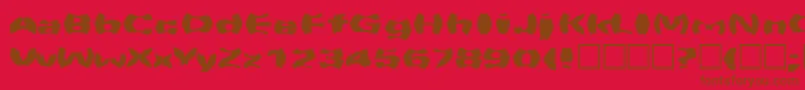 Warpspeed Font – Brown Fonts on Red Background