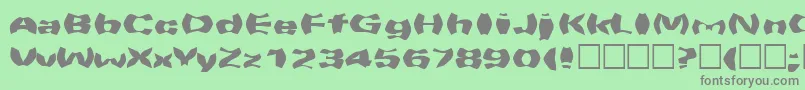 Warpspeed Font – Gray Fonts on Green Background