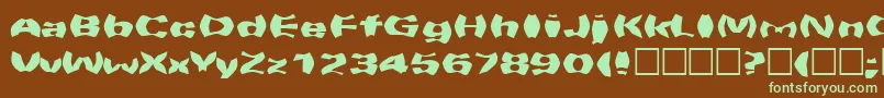 Warpspeed Font – Green Fonts on Brown Background