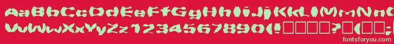 Warpspeed Font – Green Fonts on Red Background