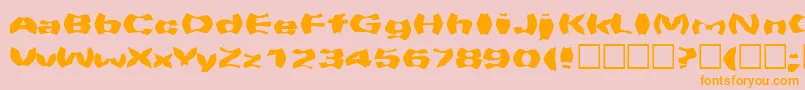 Warpspeed Font – Orange Fonts on Pink Background