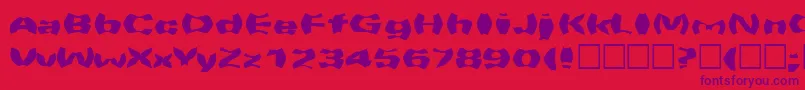 Warpspeed Font – Purple Fonts on Red Background