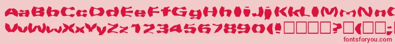 Warpspeed Font – Red Fonts on Pink Background