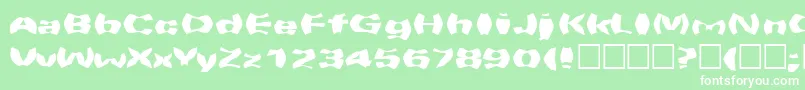 Warpspeed Font – White Fonts on Green Background