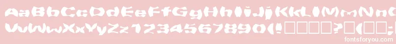 Warpspeed Font – White Fonts on Pink Background