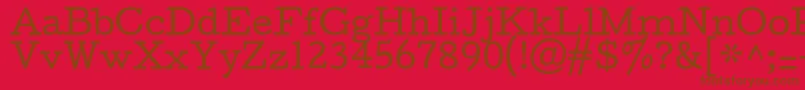 Police CutiveRegular – polices brunes sur fond rouge