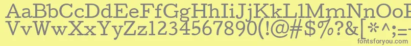 Шрифт CutiveRegular – серые шрифты на жёлтом фоне