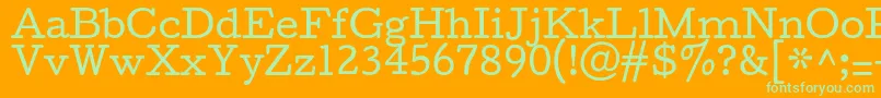 CutiveRegular Font – Green Fonts on Orange Background