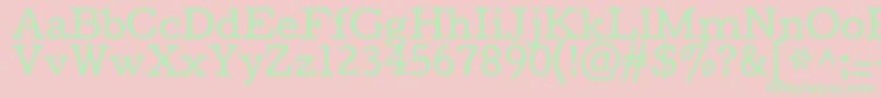 CutiveRegular Font – Green Fonts on Pink Background