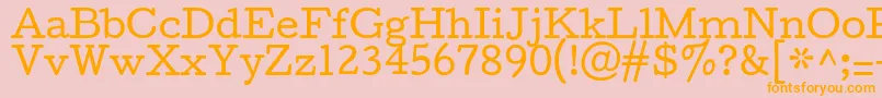 Шрифт CutiveRegular – оранжевые шрифты на розовом фоне