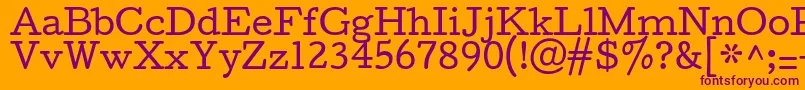 Шрифт CutiveRegular – фиолетовые шрифты на оранжевом фоне
