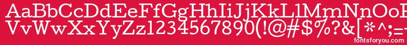 CutiveRegular Font – White Fonts on Red Background