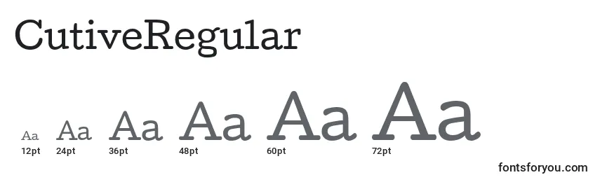CutiveRegular Font Sizes