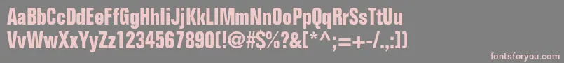 FoliostdBoldcondensed Font – Pink Fonts on Gray Background