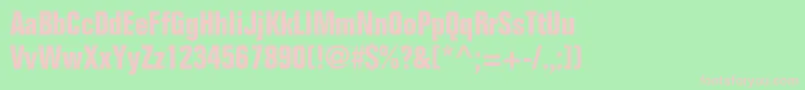 FoliostdBoldcondensed Font – Pink Fonts on Green Background