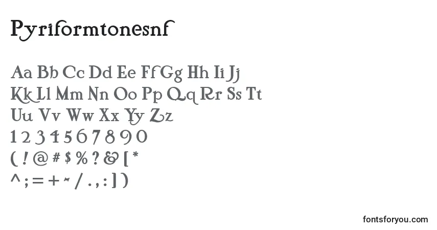 Pyriformtonesnfフォント–アルファベット、数字、特殊文字