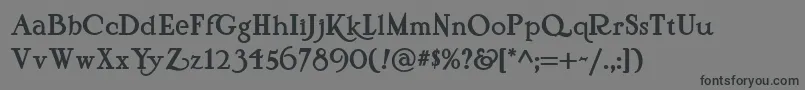 フォントPyriformtonesnf – 黒い文字の灰色の背景