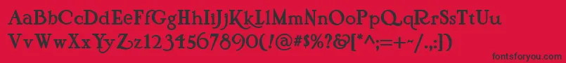 Pyriformtonesnf Font – Black Fonts on Red Background