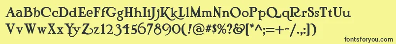 fuente Pyriformtonesnf – Fuentes Negras Sobre Fondo Amarillo