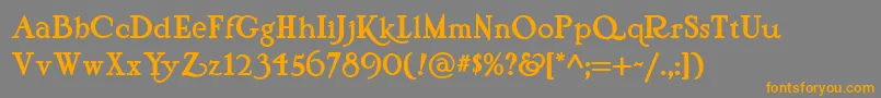 More about Pyriformtonesnf Font Pyriformtonesnf Font – Orange Fonts on Gray Background