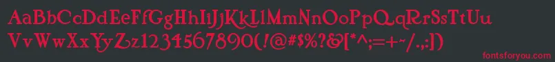 フォントPyriformtonesnf – 黒い背景に赤い文字