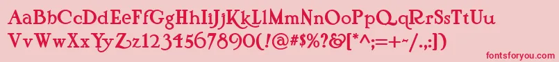 Pyriformtonesnf Font – Red Fonts on Pink Background
