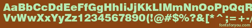 Swz721k Font – Green Fonts on Brown Background