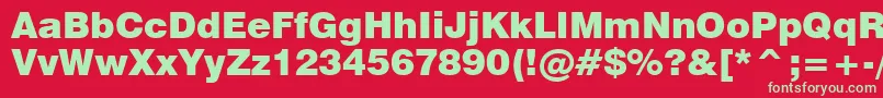 Swz721k Font – Green Fonts on Red Background