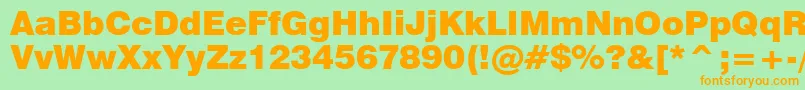 Swz721k Font – Orange Fonts on Green Background