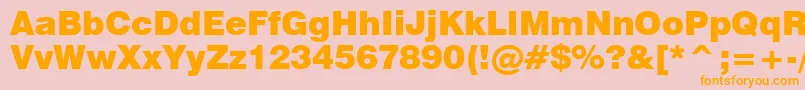 Swz721k Font – Orange Fonts on Pink Background