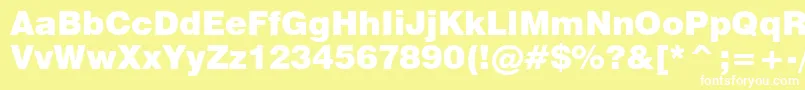 Swz721k Font – White Fonts on Yellow Background