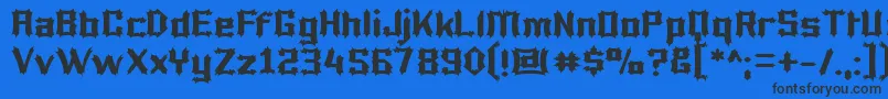 Lucifer Font – Black Fonts on Blue Background
