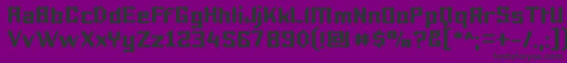 フォントLucifer – 紫の背景に黒い文字