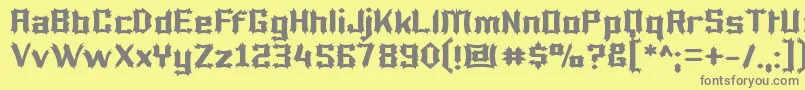 Lucifer Font – Gray Fonts on Yellow Background