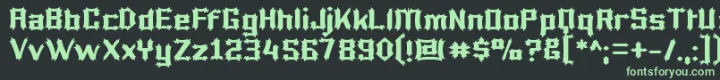 Lucifer Font – Green Fonts on Black Background