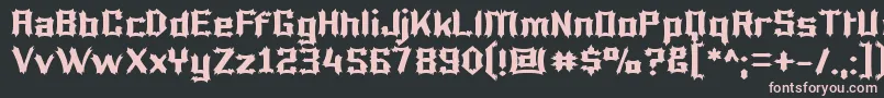 Lucifer Font – Pink Fonts on Black Background