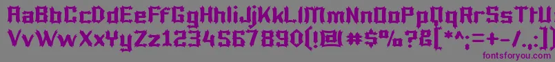 Lucifer Font – Purple Fonts on Gray Background