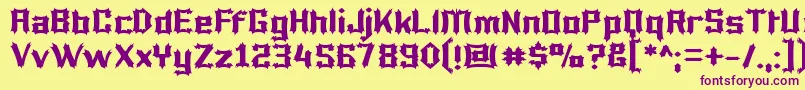 More about Lucifer Font Lucifer Font – Purple Fonts on Yellow Background